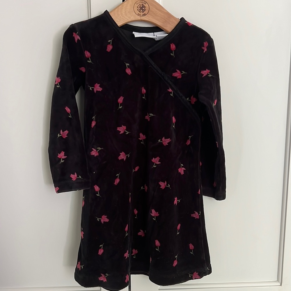 Black velvety dress
